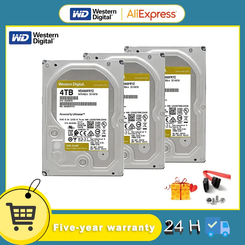 Western Digital WD Gold 4TB 6TB 8TB Enterprise Class HDD 500GB 1TB 2TB 3.5