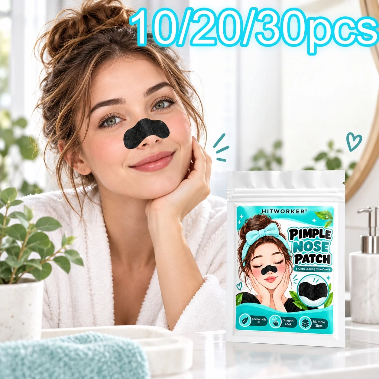 10/20 Strips Black Nose Patch, Daily Nose Care Strips for Women and Men, Easy Home Beauty Routine