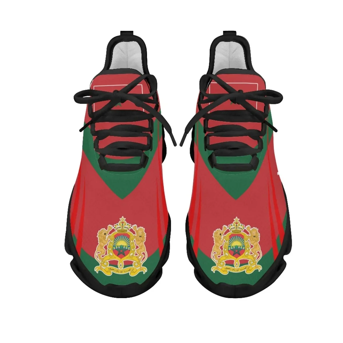2024 Fashion Morocco Flag Running Shoes Spring Summer Durable Basketball Footwear Shock Absorption Driving Sport Sneakers