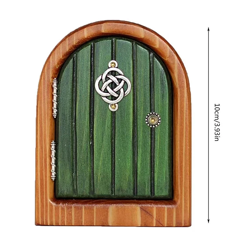 Puerta de hadas en miniatura para el hogar, Arte Creativo de patio, Mini arco, ventana, puerta, agujero de ratón, decoración, escultura de jardín al aire libre Decoración artesanal