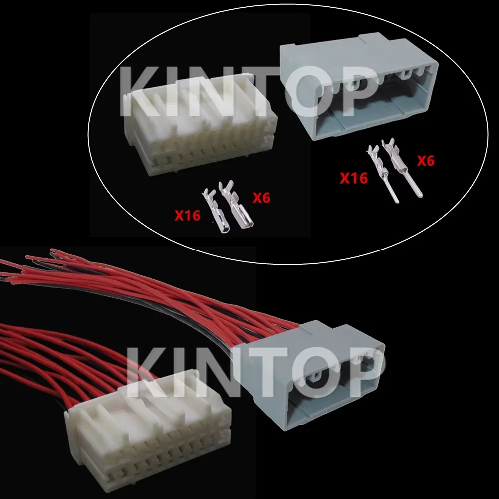 1 Set 22 Pins AC Assembly Car Connector Assembly Auto Composite Plug Automobile nsealed Wire Harness Socket  368135-1 174515-1