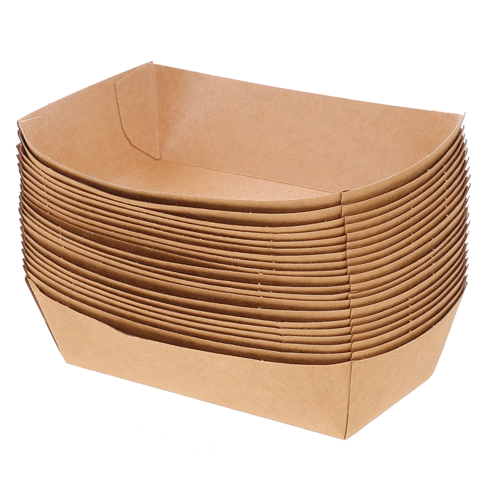 

100pcs Disposable Oil proof Box Frying Snack Container Paper Trays Holder for Home Kitchen Parties Picnics Baking