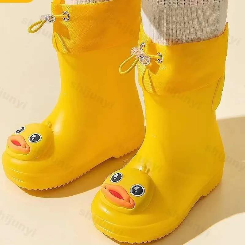 

Capybara Children's Rain Shoes Cartoon Boys Girls Water Shoes Waterproof Anti Slip 2025 Elastic Band Toddler Kids Cute Rain Boot