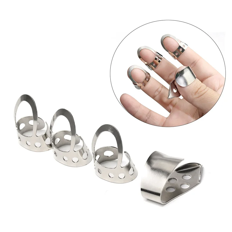 ONGE 8 قطع معدنية قابلة للتعديل إصبع الإبهام يختار الغيتار للجيتار الصوتي البانجو القيثارة