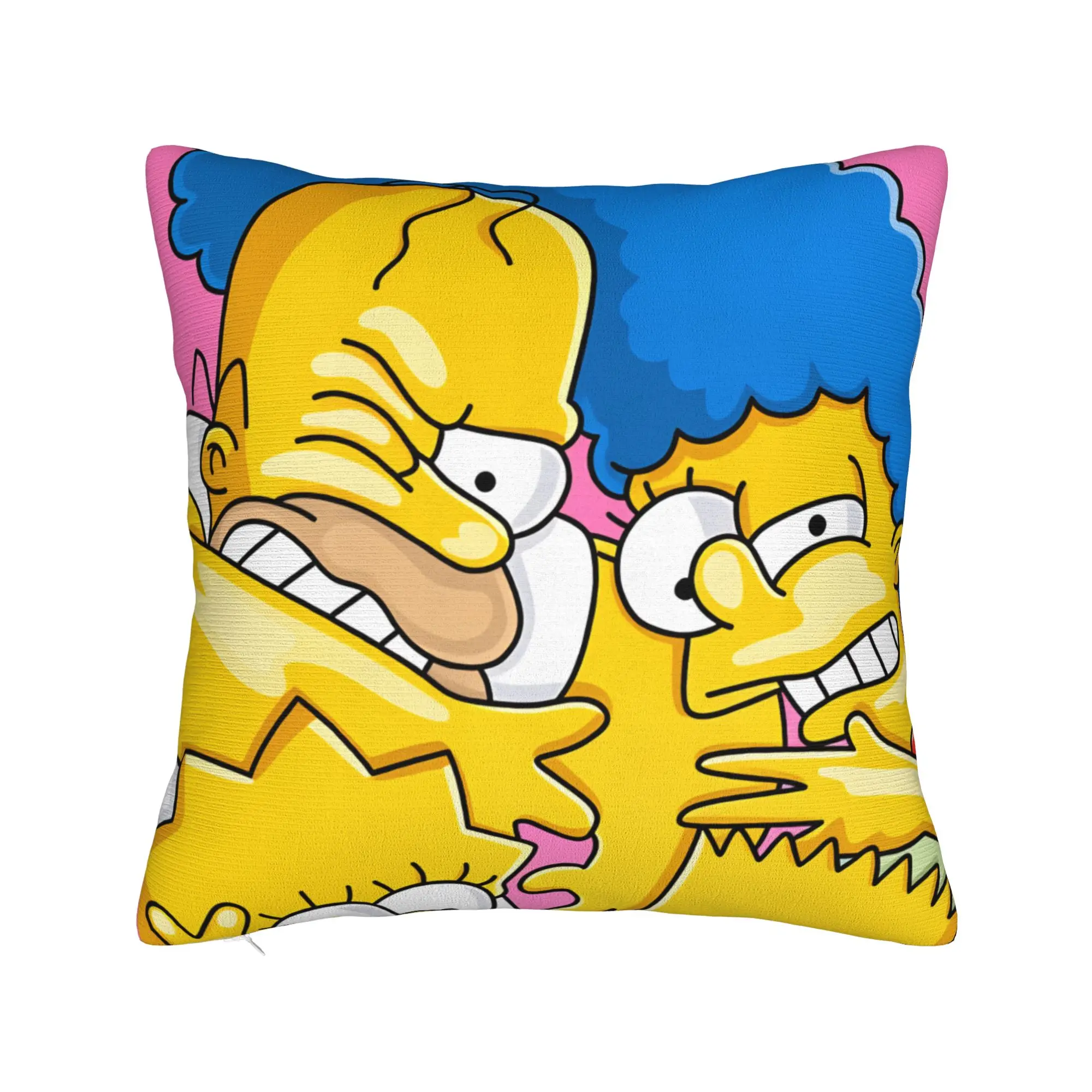 Pillow Case Fun S-Simpsons Family Portrait Soft  Pillow Cover For Wedding Party Home Decor Cute Funny Pillowcases