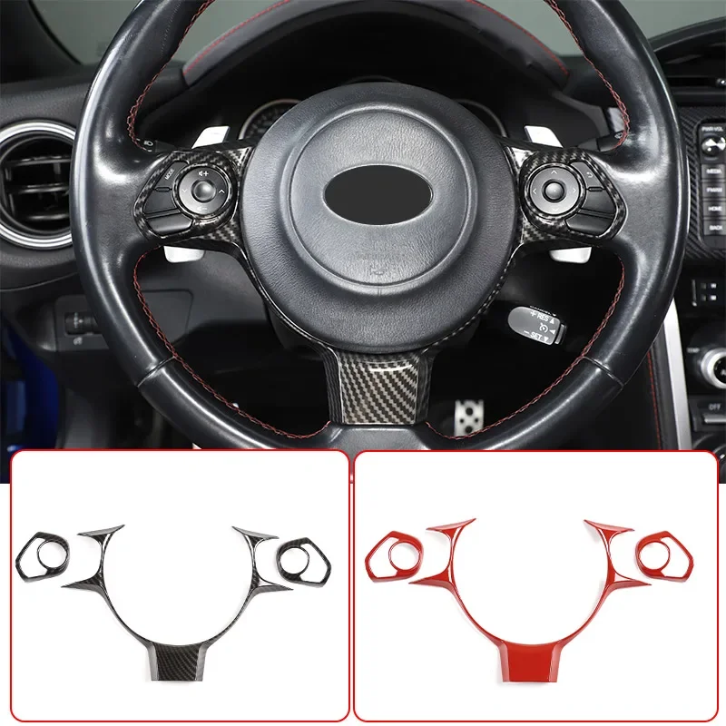 For Toyota 86/Subaru BRZ 2017-2021 ABS Car Steering Wheel Large Frame Button Frame Decoration Sticker Car Interior Accessories