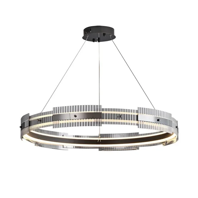 

Italian light luxury living room chandelier post-modern simple dining room study art lamp