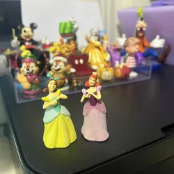 2Pieces/lot 6cm Disney Cinderella's Two Bad Sisters Ornament Surface Plush Ornament Collection