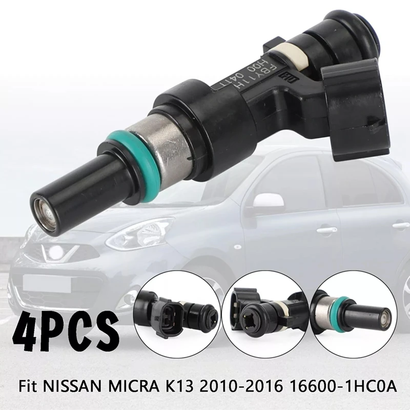 4PCS Fuel Injectors FBY11H0 FBY1010 Fit For NISSAN MICRA K13 2010-2016 16600-1HC0A