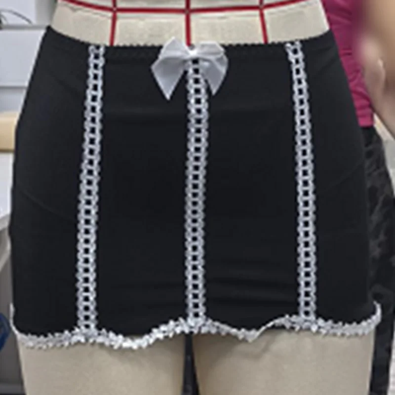 

Женский комплект нижнего белья с кружевной отделкой, декоративные банты, бюстгальтер пуш-ап, топы, юбка-стринги и ажурные чулки, комплект из 4 предметов