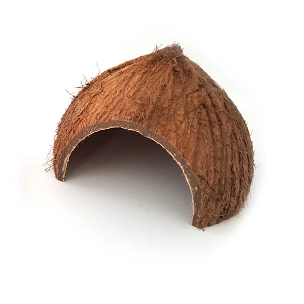 

Aquarium Coconut Shell Pet Hide House Animal Reptile Hiding Place Hideout Lizard