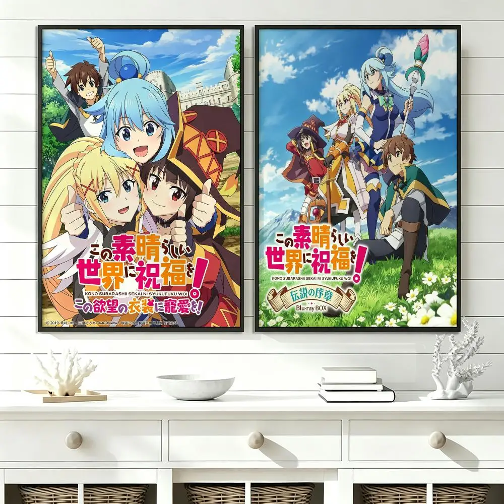 anime KonoSuba: God's Blessing on This Wonderful World! Poster HD Trendy SelfAdhesive Wall Art Print For Room Bedroom Home Gift