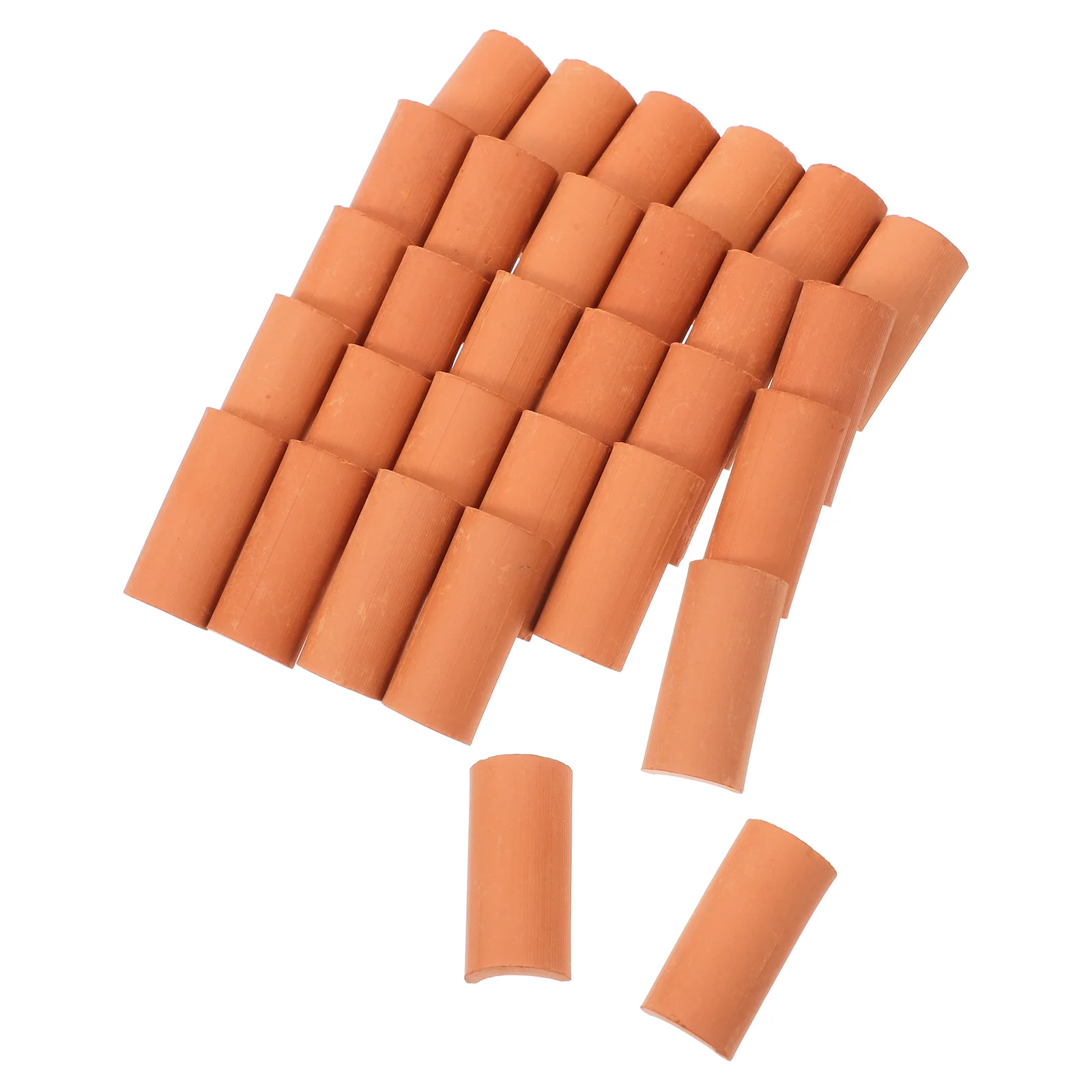 30 Pcs Miniature Roof Tiles Model Building Supplies High Realism Clay Materials for Dollhouse Crafts Detailed Architectural