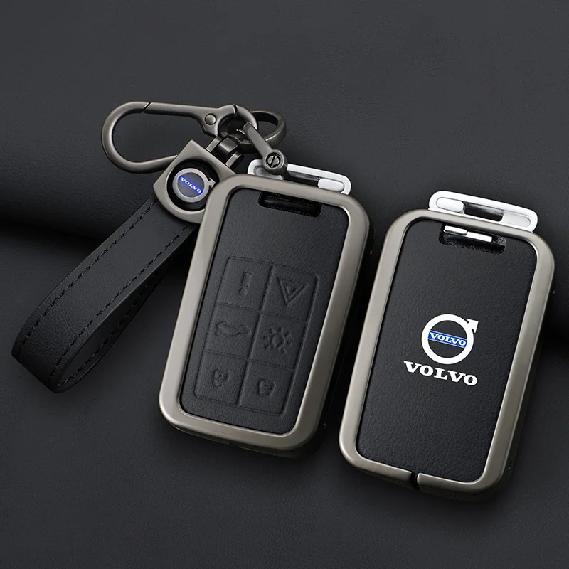 Zine Alloy Car Key Case Shell Cover Holder Keychain For Volvo S60 S80 V60 XC60 XC70 S60L S80L V40 XC90 Full Protection Accessory