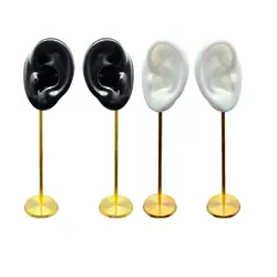 Earring Display Stand Ear Shaped Stud Holder Stable Showcase Round Base Birthday Jewelry Storage Desktop Decor Jewelry Organizer