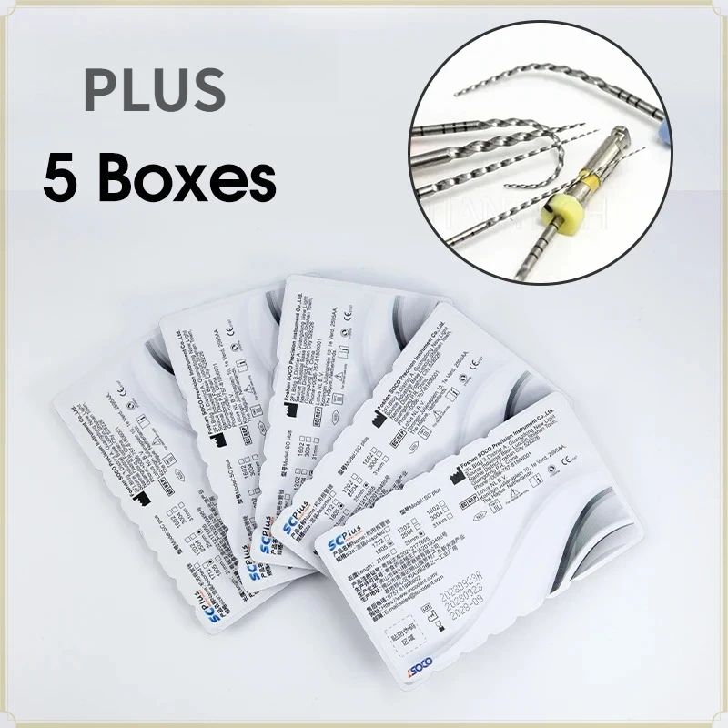 5 Boxes COXO SOCO PLUS Heat Activated NiTi Endodontic Rotary Files Flexible Root Canal Shaping Tools