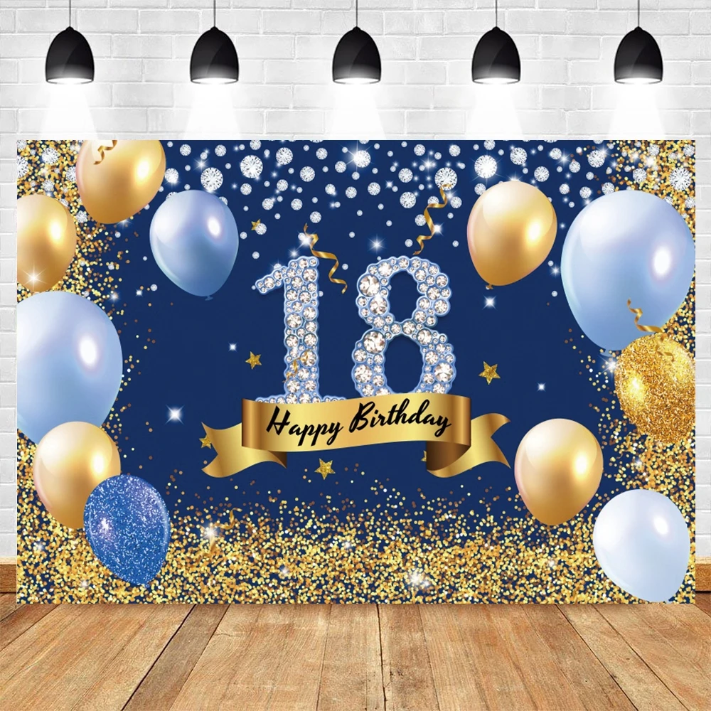 Golden Black Happy 90 80 70 60th Birthday Background Adult Birthday Party Decor Banner Photography Backdrop Photo Studio Props