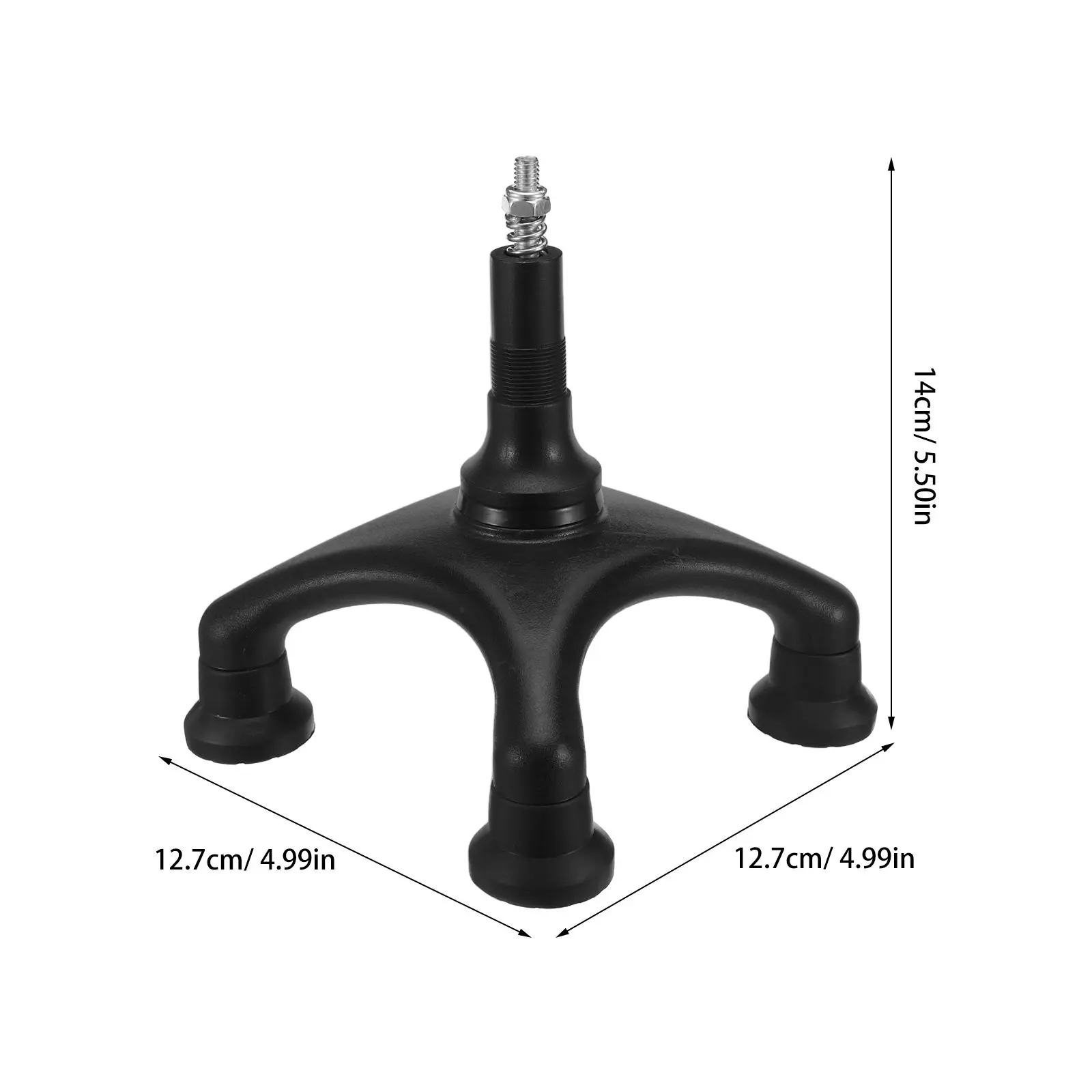 Walking Cane Quad Base Four Point Non-Slip Rotatable Crutch Foot Pad Replacement Tips Stable Support Attachment for Walking