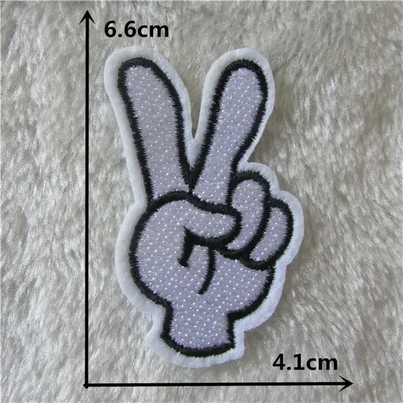 High quality Nail Hand Sequins Patches Iron On Or Sew Fabric Sticker For Clothes Badge Embroidered Appliques DIY Accessories