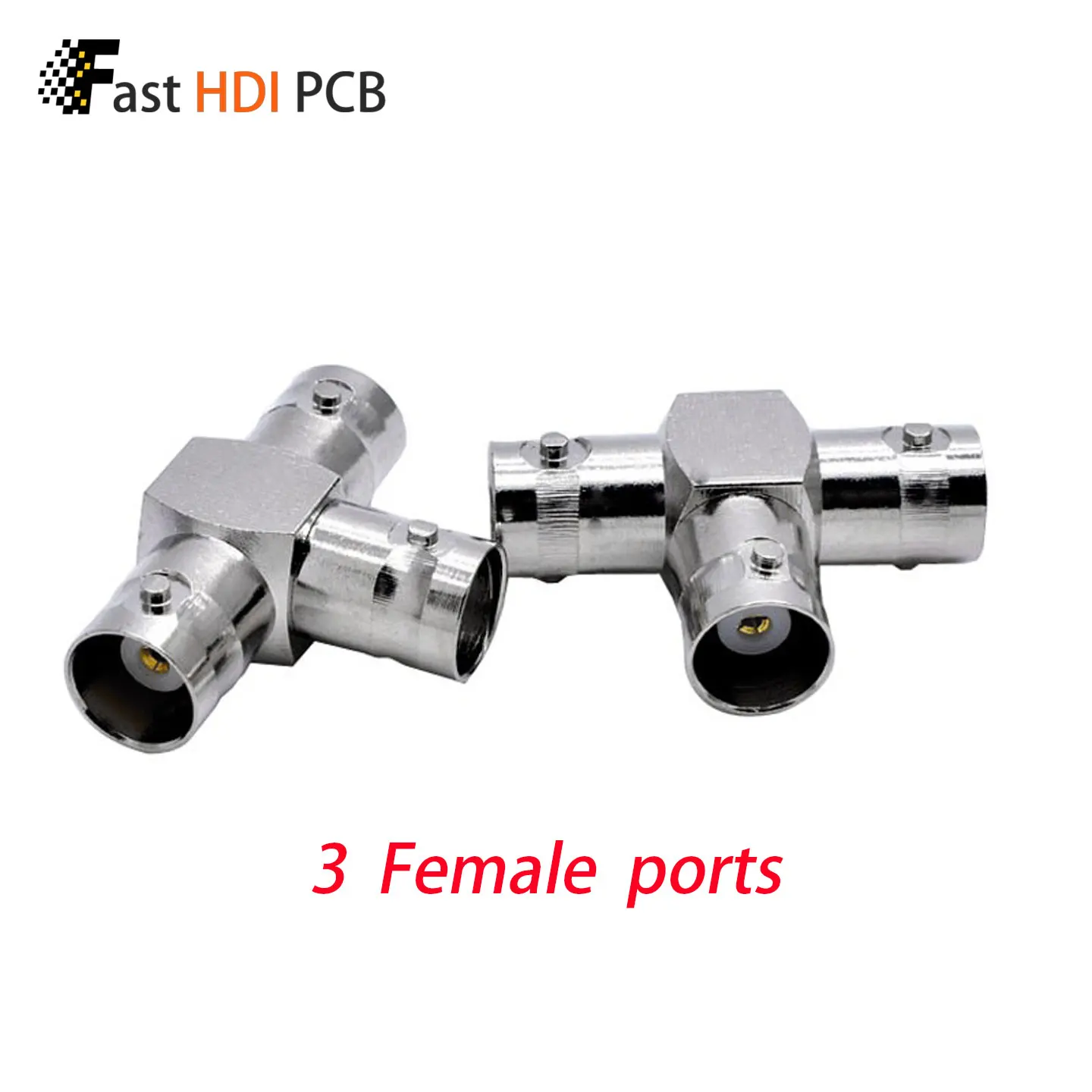 

Переходник BNC-KKK (3 гнезда мама), Т-образный разветвитель из меди BNC 1 гнездо (мама) на 2 гнезда (мама) для видеосигнала наблюдения