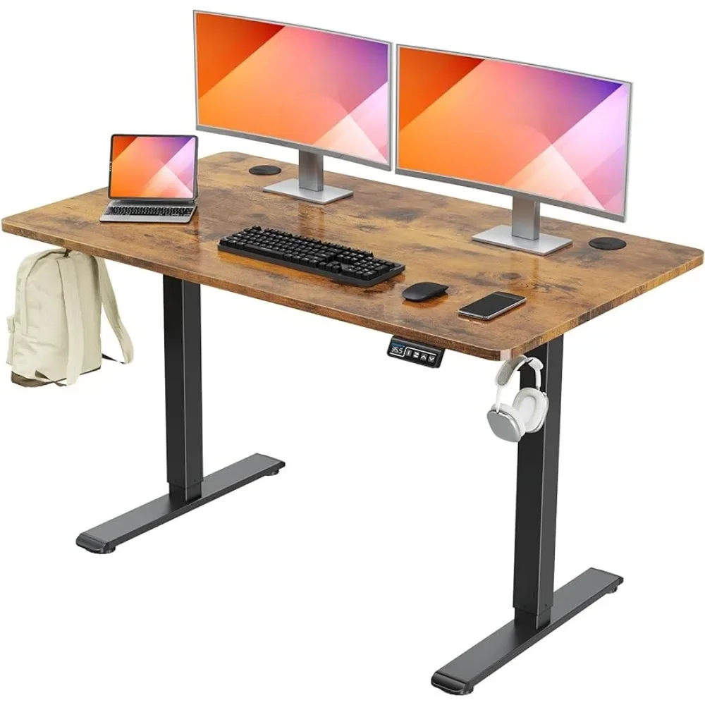 

Height Adjustable Electric Standing Desk Whole-Piece, 48 X 24 Inches Quick Assembly Sit Stand Desk, Stand Up Desk with Memory