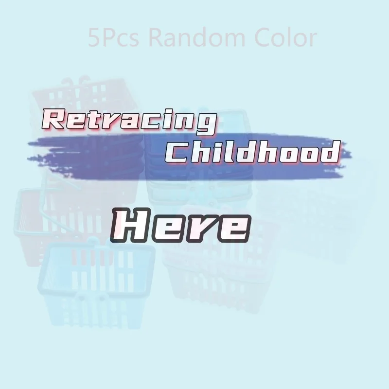 5 stks/set Willekeurige Poppenhuis Miniatuur Hand Winkelen Opbergmanden Model Voedsel Mand Poppenhuis Keuken Decor Speelgoed Accessoires-Speelgoed