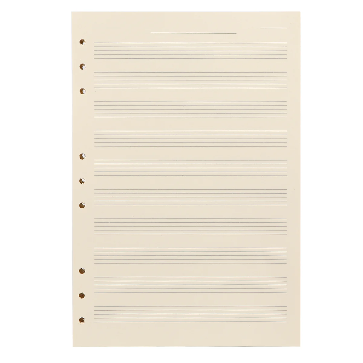 100 Sheets Music Manuscript Paper Notebook Refill Loose-Leaf for Musicians Notebooks Work The Piano