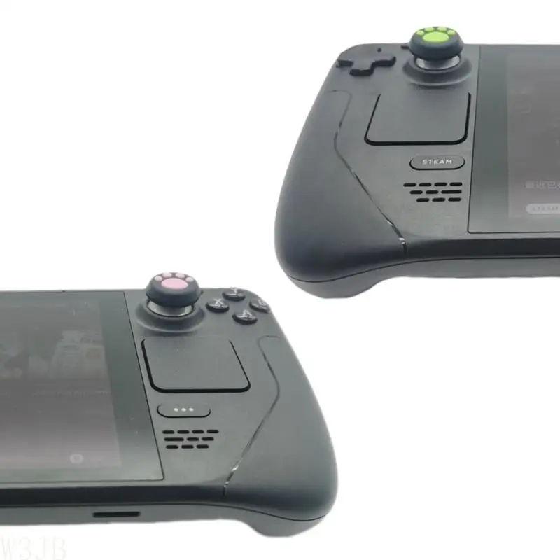 5 Paar Daumengriffkappen für Gamecontroller, niedliche Katzenpfoten-Designs, Analogstick-Abdeckungen, Silikon-Joystick-Kappen für Steam Deck – Detail 7