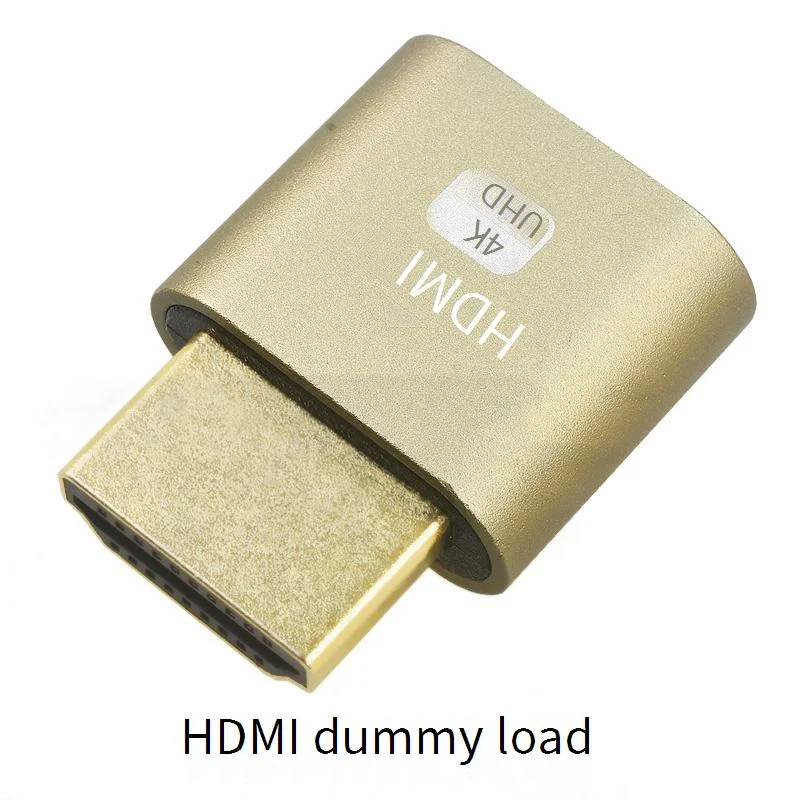 

4K HDMI-Compatible Monitor Emulator Dummy Plug DDC/EDID Virtual Display Adapter for BTC Mining Miner