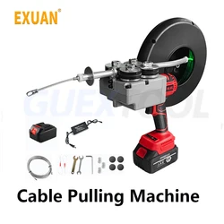 Cable Pulling Machine Automatic Electrician Wall Wiring Machine Rechargeable Li-Ion Stringing Machine Wire Line Guide Puller