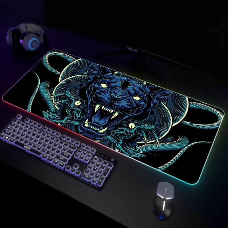 

Design Large RGB Mouse Pad XXL Gaming Mousepad LED Mouse Mat Gamer Desk Mat Luminous Table Mats Desk Pads With Backlit