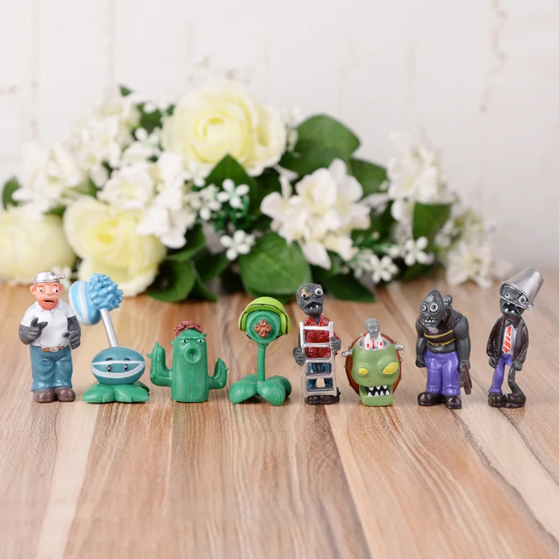 

Generation 4 Plants Vs. Zombies Cartoon Toy Figures Full Set Cute Doll Gift Mini Action Figure Models Micro Landscape Desktop