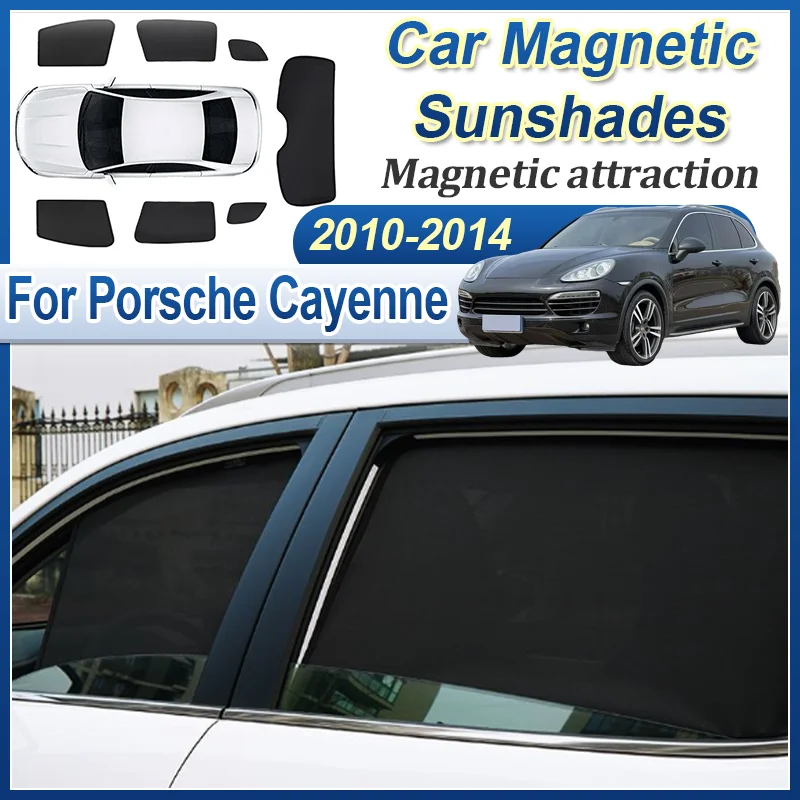 

Автомобильный сетчатый солнцезащитный козырек для Porsche Cayenne 92A E2 MK2 2010-2014, автозапчасти, солнцезащитный крем, защита конфиденциальности, магнитное покрытие, солнцезащитный козырек