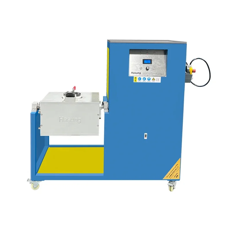 sSS For HASUNG Top Quality Industrial Automatic Pouring Induction Melting FurnaceGold Silver Copper Motorized Button Control