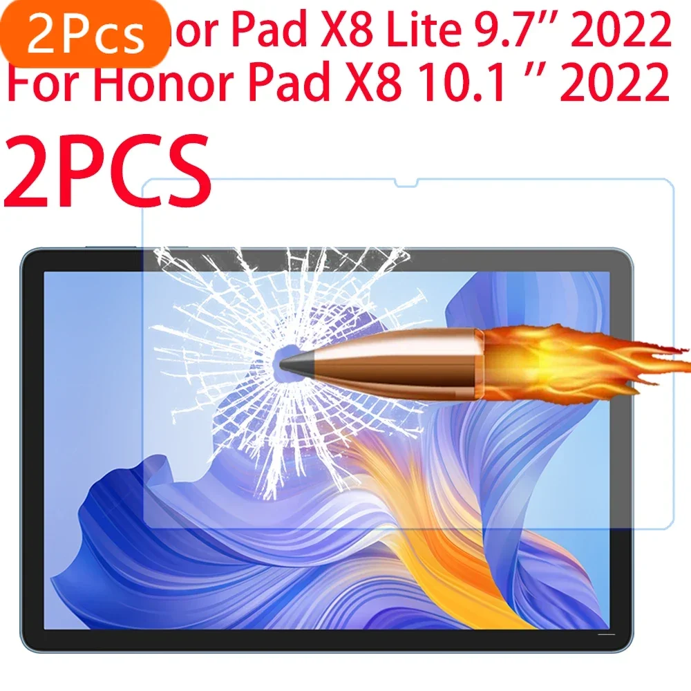 Protecteur d'écran pour Honor Pad X8, 2 pièces, en verre trempé HD, 10.1 pouces, pour Honor Pad X8 Lite, 9.7 pouces, 2022