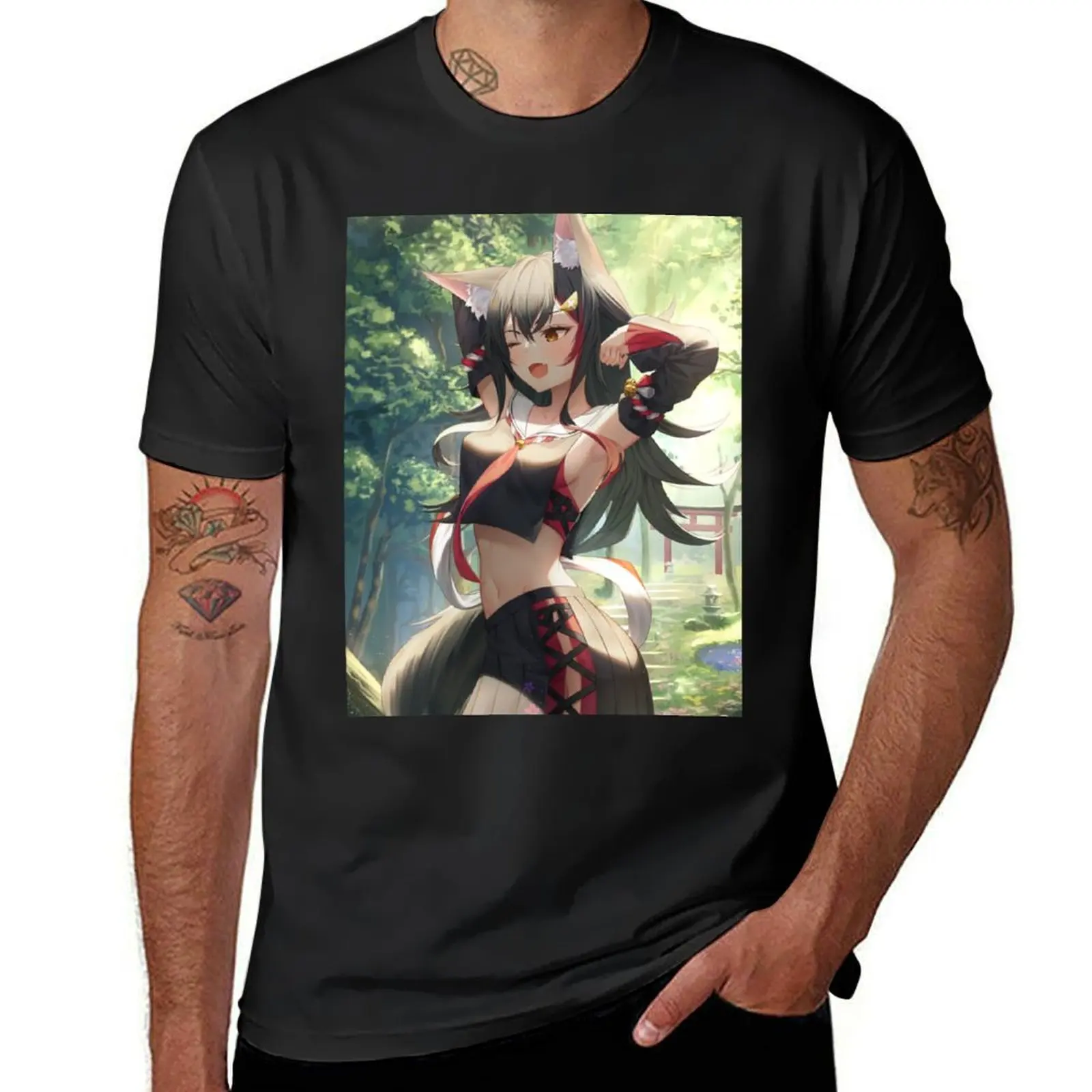 

Ookami Mio T-Shirt anime t shirts blacks plus sizes fitted t shirts for men