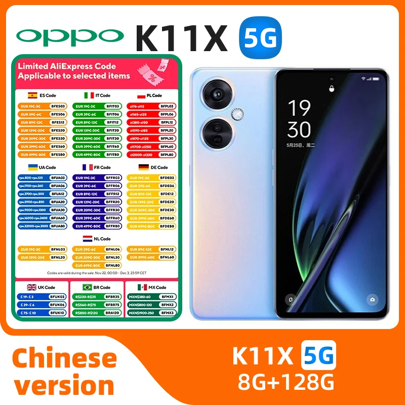 oppo K11X  5G Android Unlocked 6.72 inch 8GB RAM 128GB ROM All Colours in Good Condition Original used phone