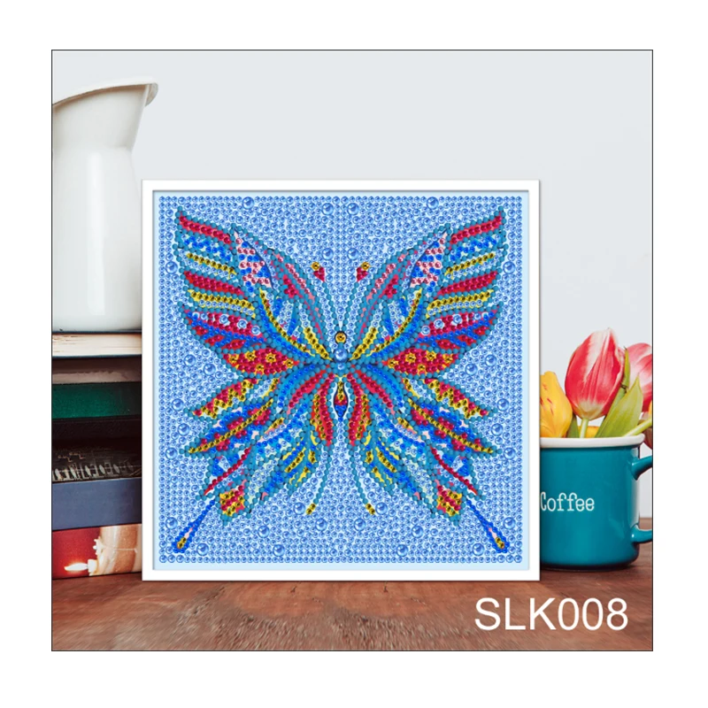 Butterfly 5d Special Crystal kits Diamond painting with Plastic frame for kids Crafts paint by number for room decor