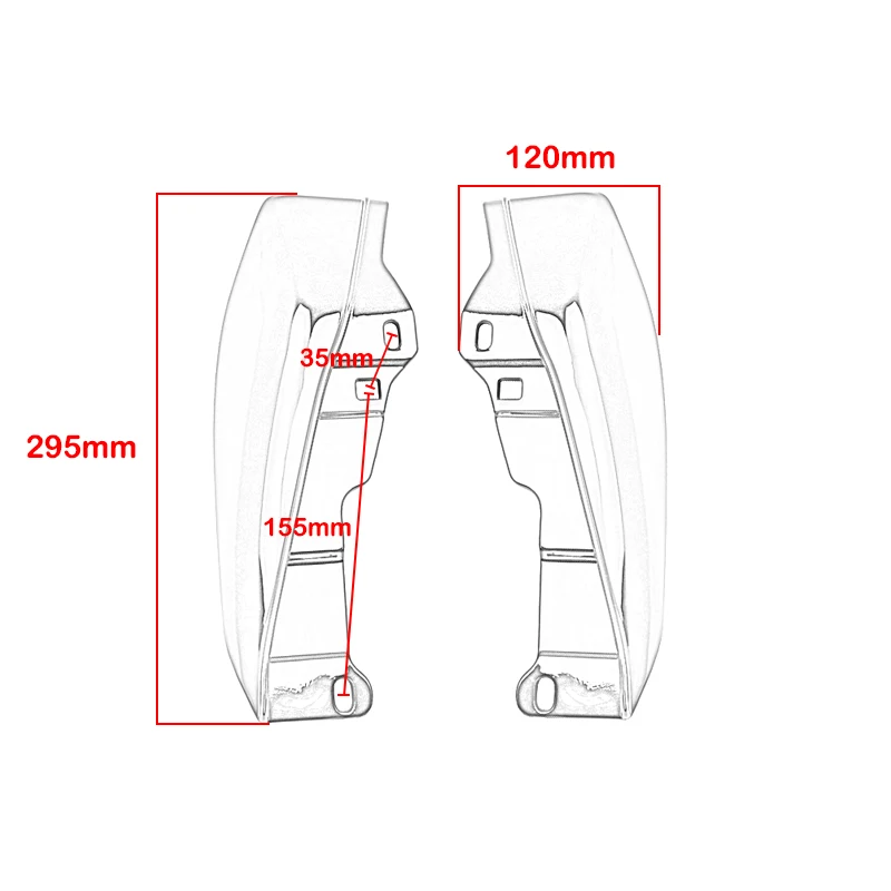 Motorcycle Engine Heat Shield Mid Frame Air Deflector Trim For Harley Touring Road King Street Glide FLHX Electra Glide 09-16