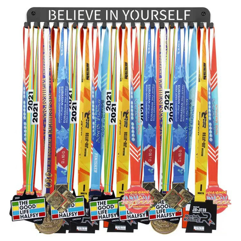 ميدالية معدنية رف شاشة الحائط شماعات المنظم سعة كبيرة جائزة حامل سباق كرة القدم الرياضة الكاراتيه ديكور المنزل #2