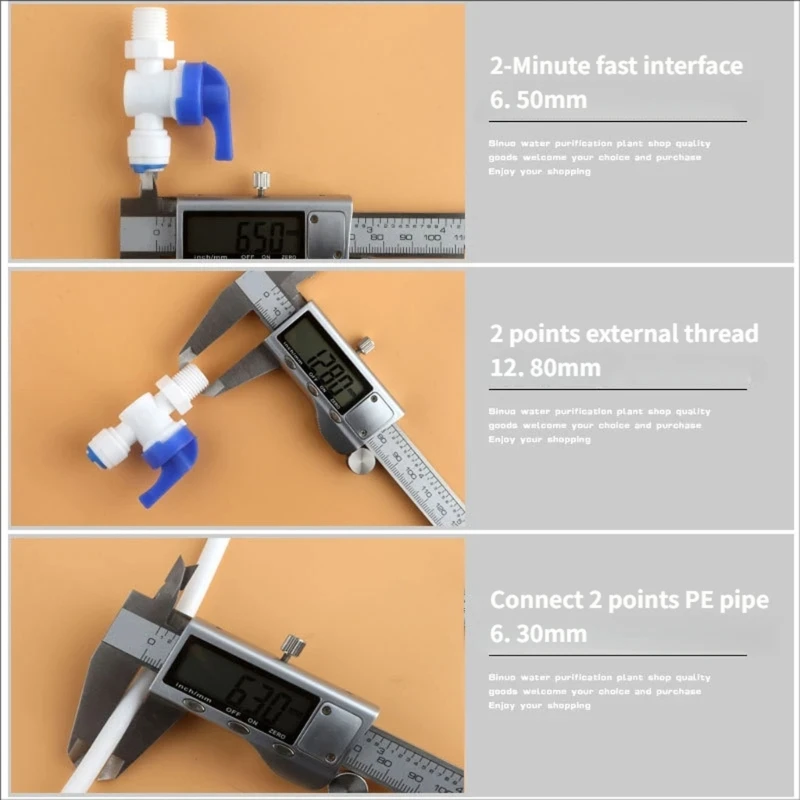 1/4inch Non Toxic Plastic Shutoff Valves Safe for Drinking Water Applications