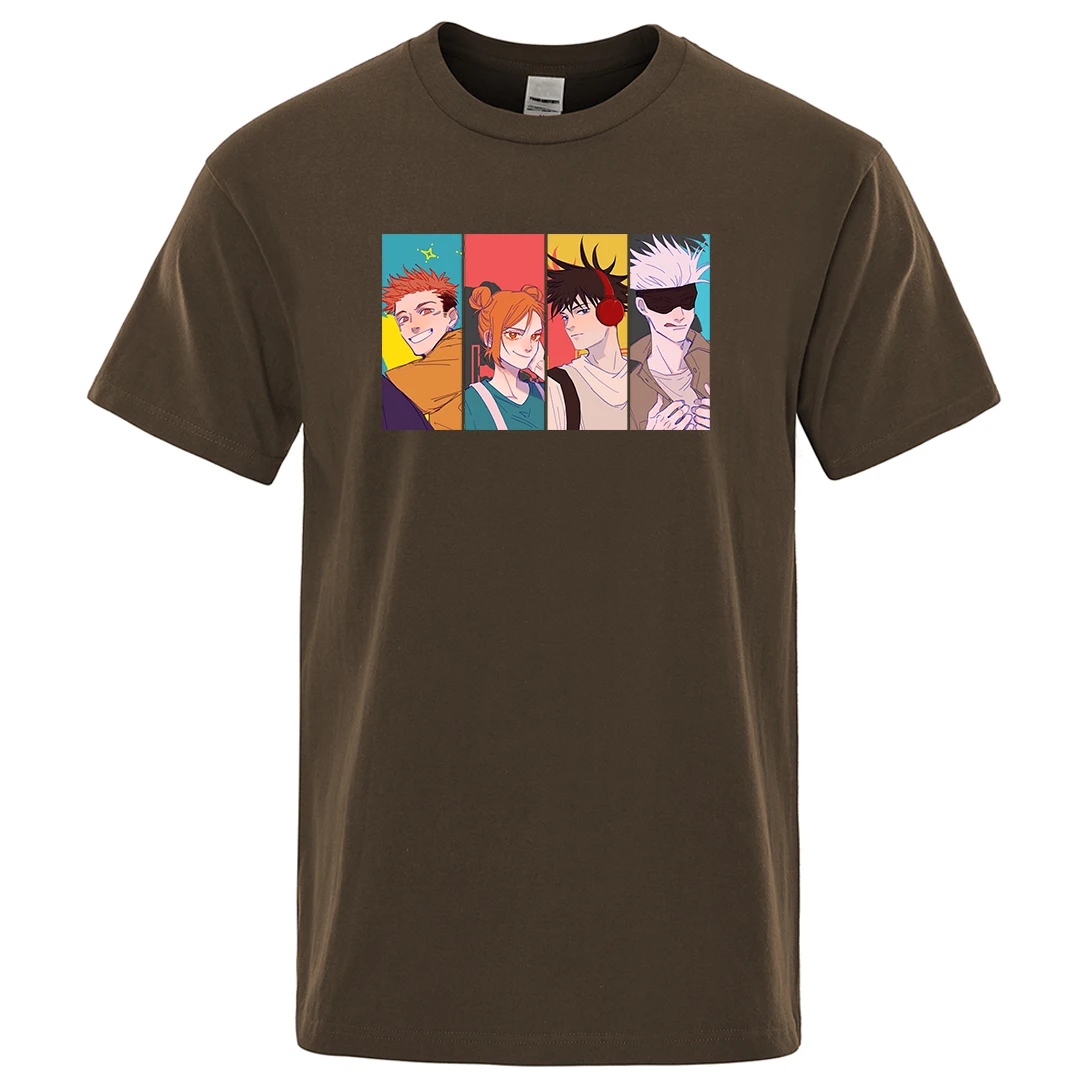 

Japan Anime Jujutsu Kaisen Tshirt Men Summer Short Sleeve Tops Gojo Satoru Image Mens T Shirts Fashion Cool T-Shirt Hip Hop Tee