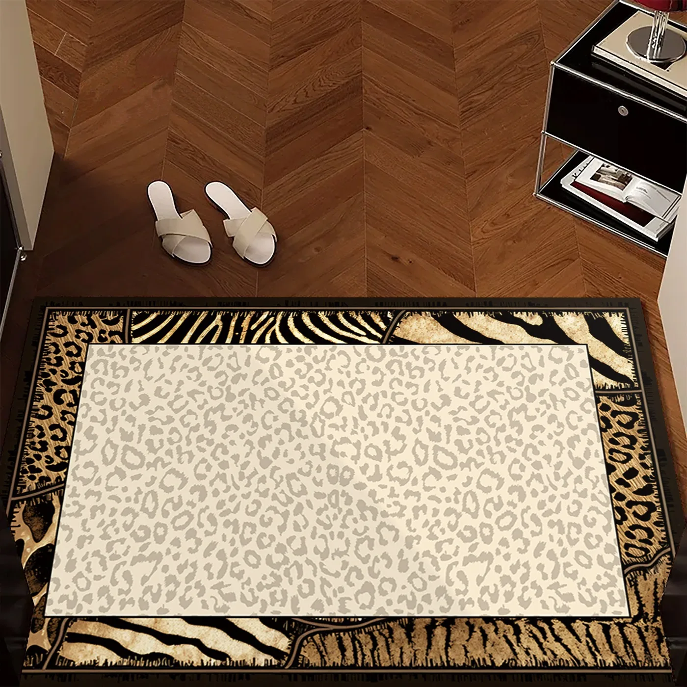 Leopard Print Entrance Doormat Pvc Anti-slip Wear-resistant Welcome Rug Porch Change Insole Carpet Entry Door Mat Kitchen Rugs