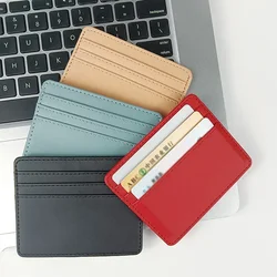 New Ultra Thin Men Male PU Leather Mini Small Wallets Zipper Coin Plastic Credit Bank Card Case Holder