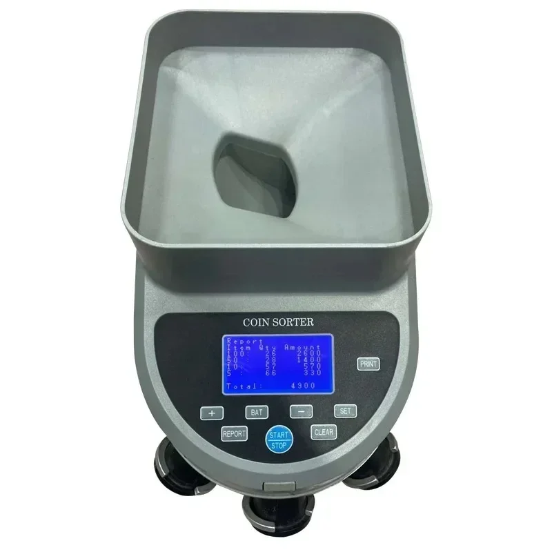 Electric Euro Coin Counter & Sorter, Automatic High-speed with LED Display for Commercial and Banking