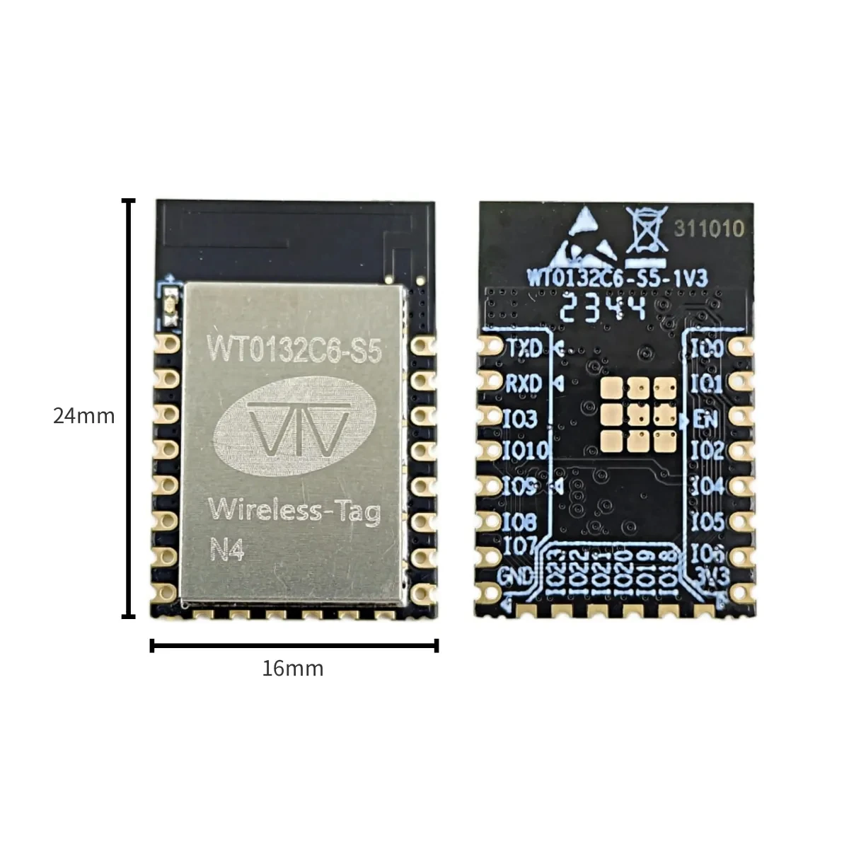 ESP32-C6ミニモジュール、付属品ワイヤレスネットワークパッケージ、オリジナルパッケージ、esp12fと互換性あり、WT0132C6-S5