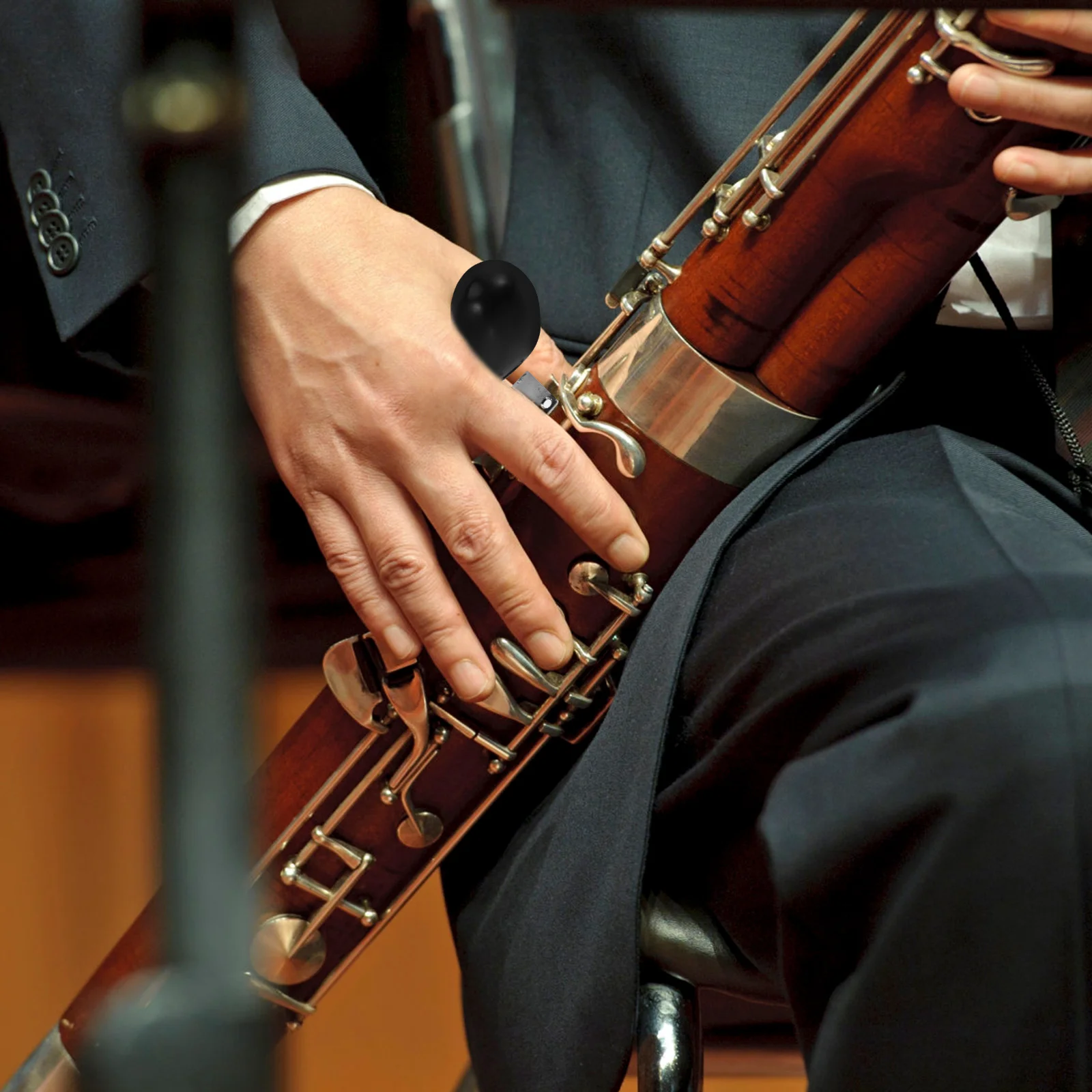 

Bassoon Thumb Rest Ergonomic Wrist Support Detachable Mount Music Practice Anti Slip Durable Bassoon Holder Lightweight