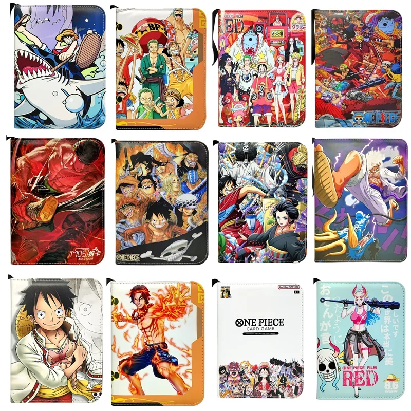 ONE PIECE anime Luffy Zoro Album na karty Książka o dużej pojemności 400 900 sztuk Przechowywanie segregatorów Książka na zamek błyskawiczny Zabawka