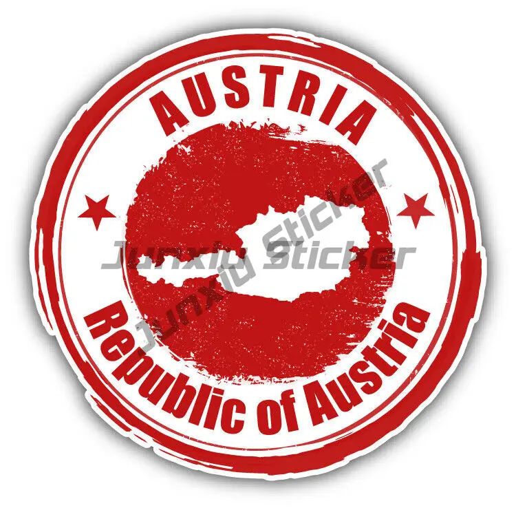 Coat of Arms Austria Car Stickers Austria Shield Emblem Decal Grza Vienna Heart Travel Stamp Cover Scratches Decor Accessories