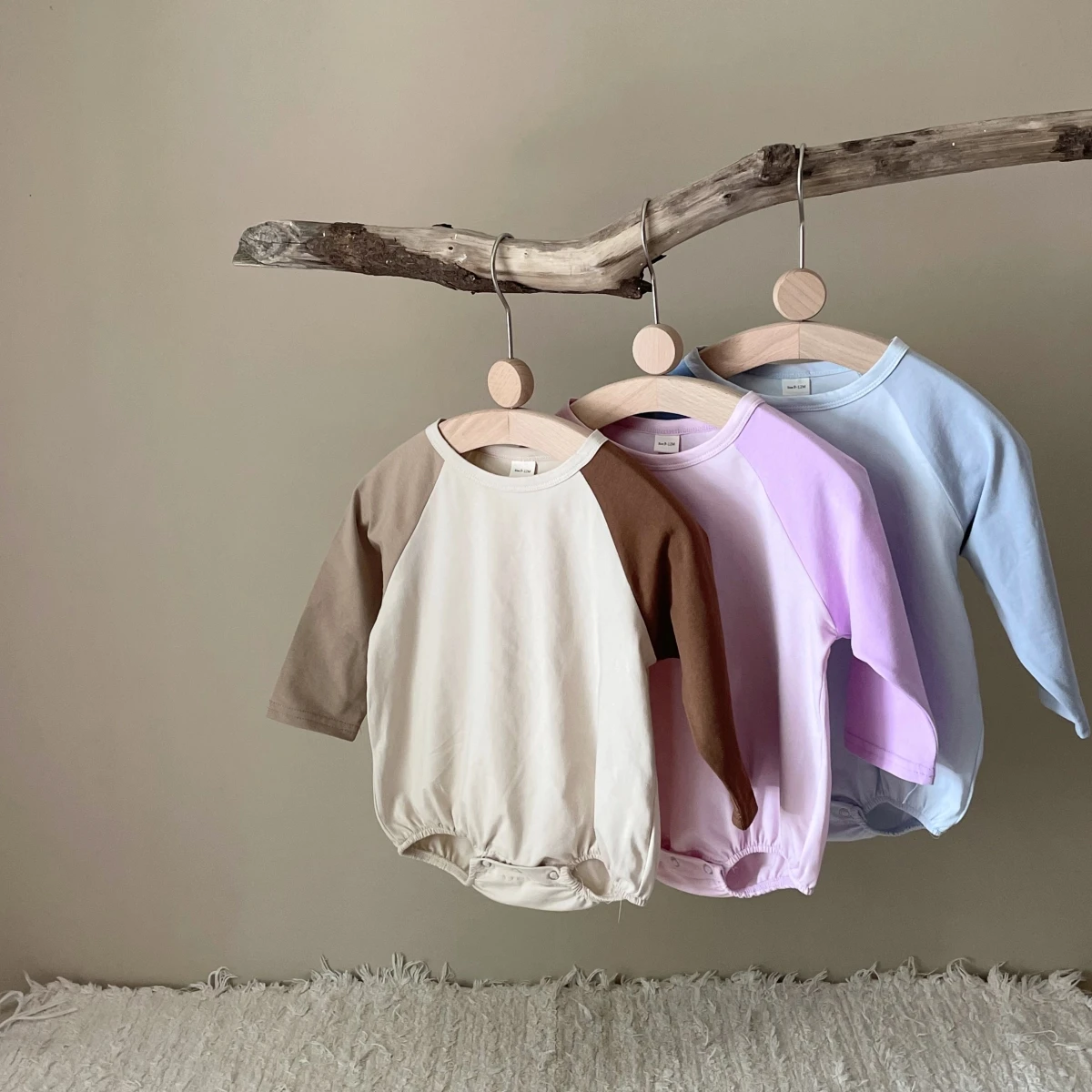 Splicing Colors Full Sleeve Unisex Baby Girl Clothes Bodysuit Newborn Baby Boy Clothes O-Neck Spring and Autumn